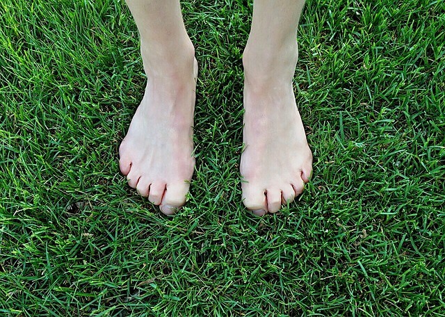 Summer Grass Barefoot Outdoors Feet